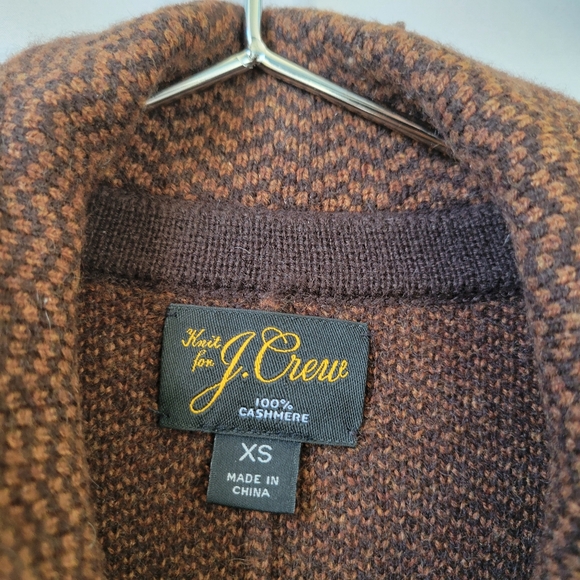 J. Crew Cashmere Herringbone Jacquard Blazer Jacket XS - Picture 12 of 14